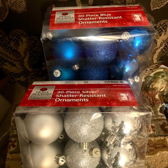 Home Accents Holiday, 60 shatterproof ornaments, never used - Picture 3 of 4